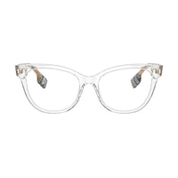 Burberry Eyeglasses Cat Eye Full Rim, Transparent Frame and Clear Demo Lenses Lens BE23753024