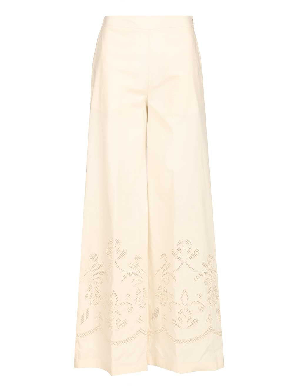 Forte_forte Forte_Forte Women "Lunamaris" Embroidery Co Popline Cropped Pants