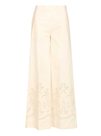 Forte_forte Forte_Forte Women "Lunamaris" Embroidery Co Popline Cropped Pants
