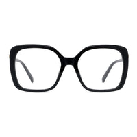 Stella McCartney Stella McCartney Eyeglasses Square Full Rim, Shiny Black Frame and Clear Demo Lens Lens SC50044I001