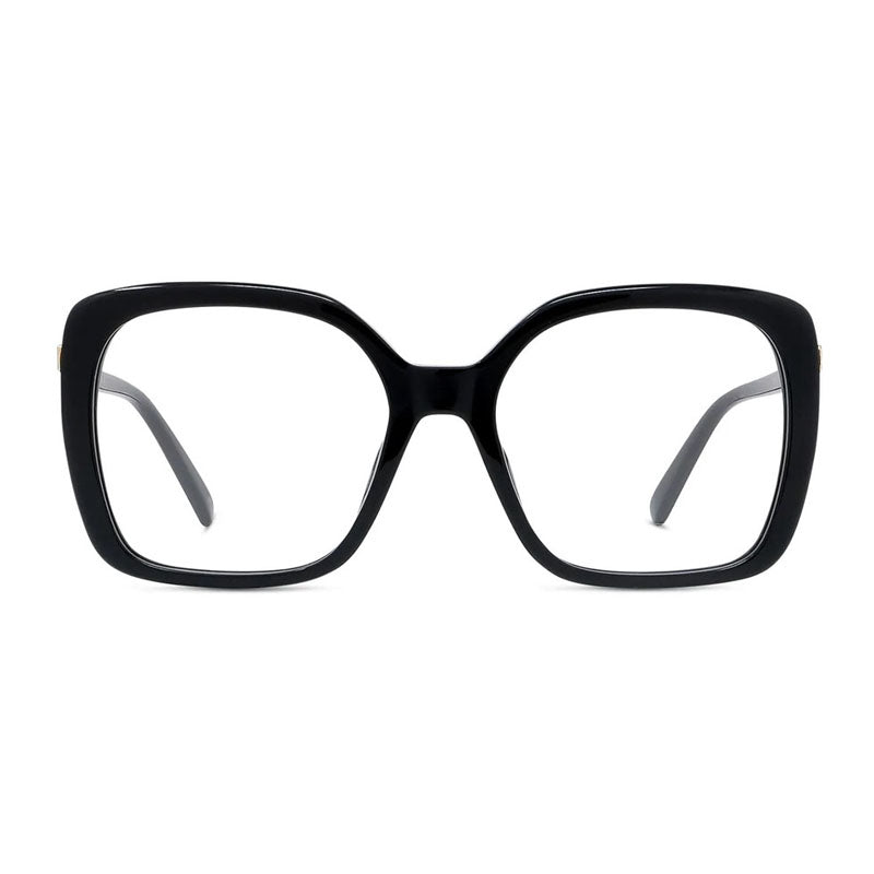 Stella McCartney Stella McCartney Eyeglasses Square Full Rim, Shiny Black Frame and Clear Demo Lens Lens SC50044I001