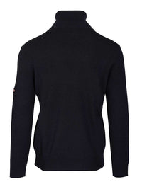 Bottega Veneta Men Navy Blue Wool Turtleneck Sweater