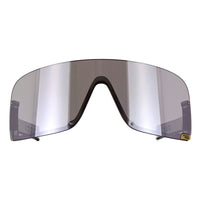 Gucci Sunglasses Shield Semi Rim, Transparent Light Grey Frame and Multilayer Silver Mirror Lens GG1637S002