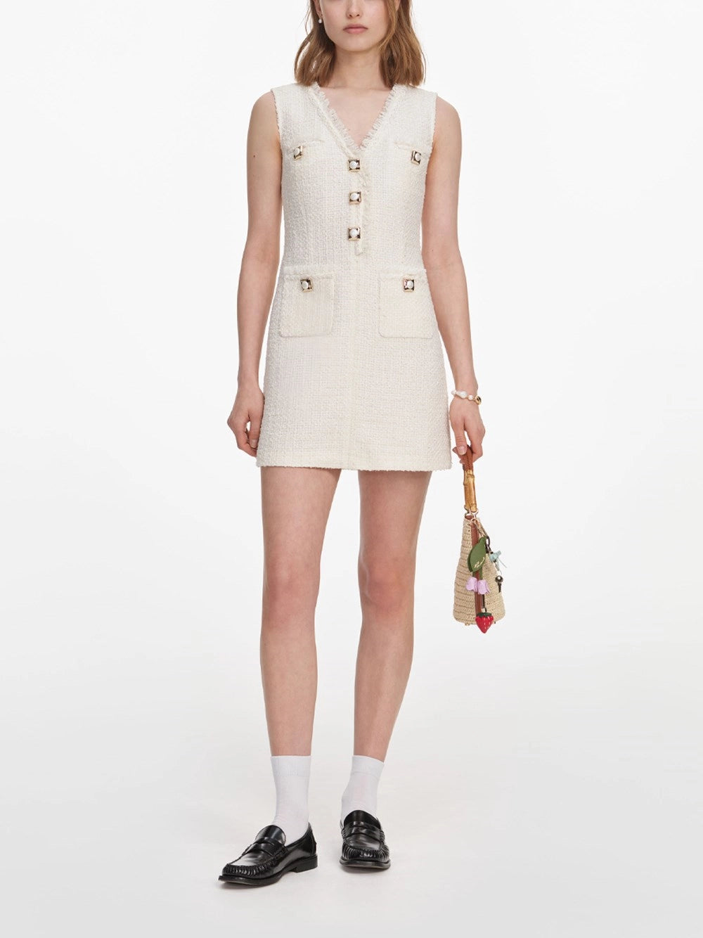 Self-portrait Self-Portrait Women Boucle Mini Dress