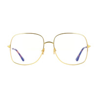 Tom Ford Tom Ford Eyeglasses Square Full Rim, Shiny Rose Gold Frame and Clear Blue Light Block Lens FT6048-B028