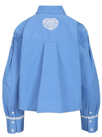 Ganni Women Cotton Shirt With Lace Details