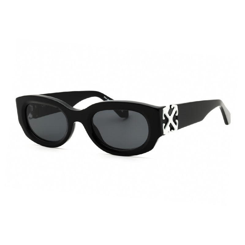 Off-White Sunglasses Oval Full Rim, White Frame and Dark Grey Lens OERI14EPALMER0107