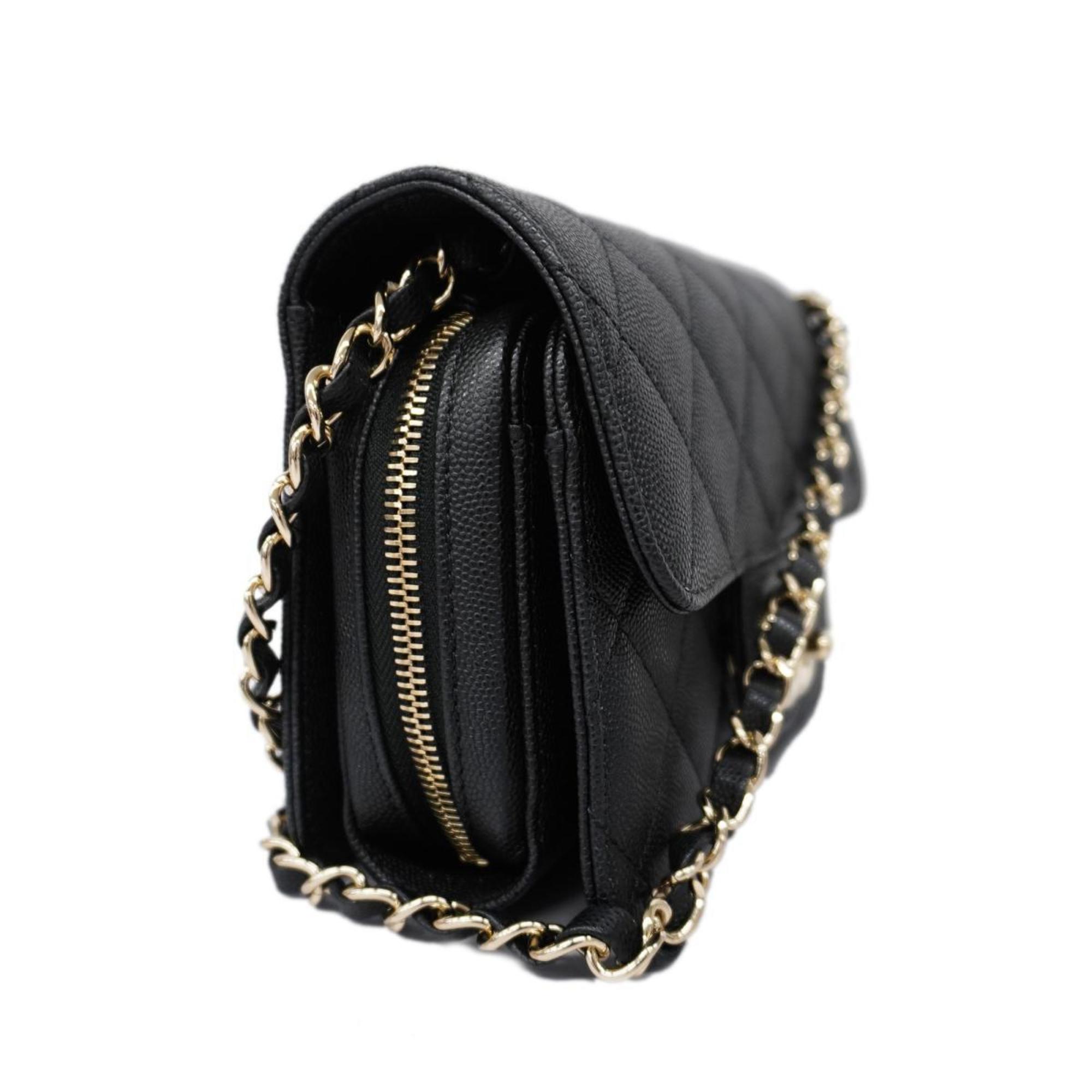 Chanel Chanel Matelassé Cuir Noir Black Leather Black Leather Shoulder Bag Bag (Authentic Pre-Loved)