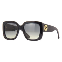 Gucci Sunglasses Square Full Rim, Black Frame and Grey Gradient Lens GG0141SN001
