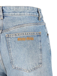 Miu miu Miu Miu Women Washed Denim Palazzo Jeans