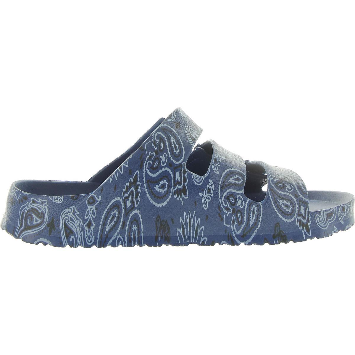 Womens Slip On Buckle Strappy Sandals