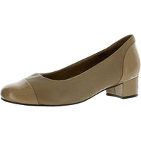 Daisy Womens Toe Cap Dress Heels 8.5 Wide Nude