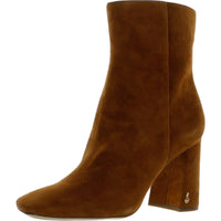 Codie Womens Padded Insole Square Toe Booties 8.5 Medium Frontier Brown Suede