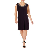 Womens Embellished Sleeveless Cocktail Dress1