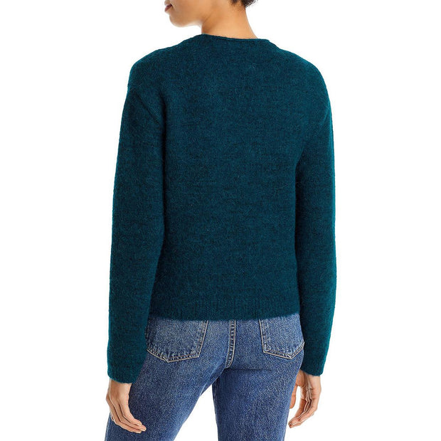 Womens Alpaca Blend Long Sleeves Cardigan Sweater