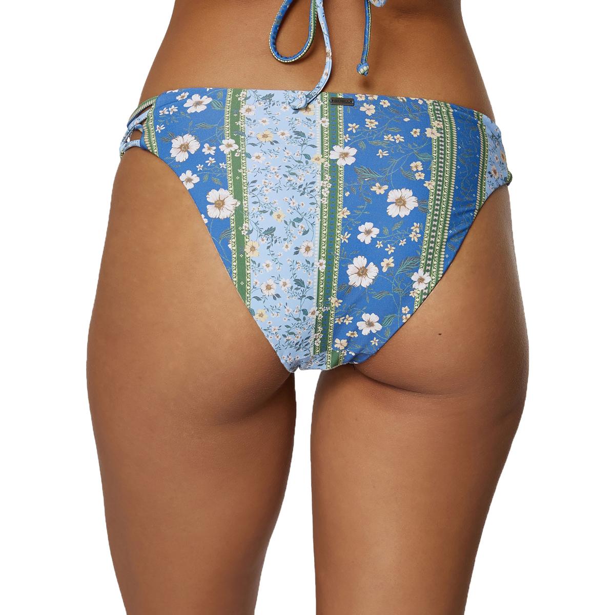 Womens Floral Cut-Out Swim Bottom Separates