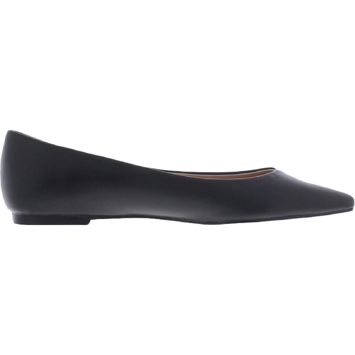 Moana Womens Faux Leather Slip On Flats