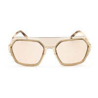MCM Sunglasses Geometric Full Rim, Shiny Beige Frame and Brown Lens MW0018-H57E
