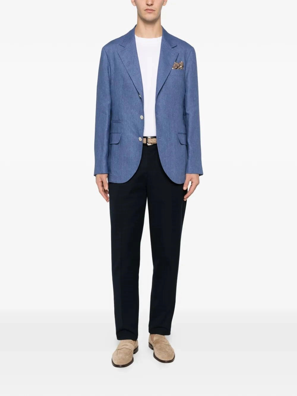 Brunello Cucinelli Men Linen Deconstructed Blazer