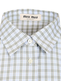 Miu Miu Women Checked Poplin Shirt