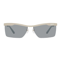 Off-White Sunglasses Rectangle Semi Rim, Silver Frame and Grey with Silver Mirror Lens OERI095RIMINI7272