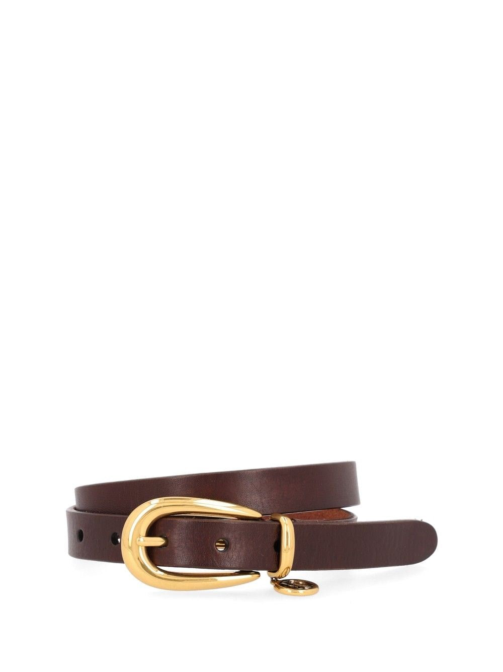 Saint Laurent Women Cassandra Thin Leather Belt