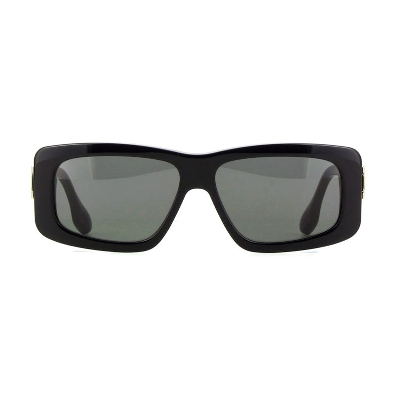 Victoria Beckham Sunglasses Square Full Rim, Black Frame and Dark Grey Lens VB669S001