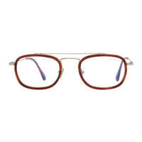 Tom Ford Tom Ford Eyeglasses Square Full Rim, Havana Frame and Clear Blue Light Block Lens FT5677-B053
