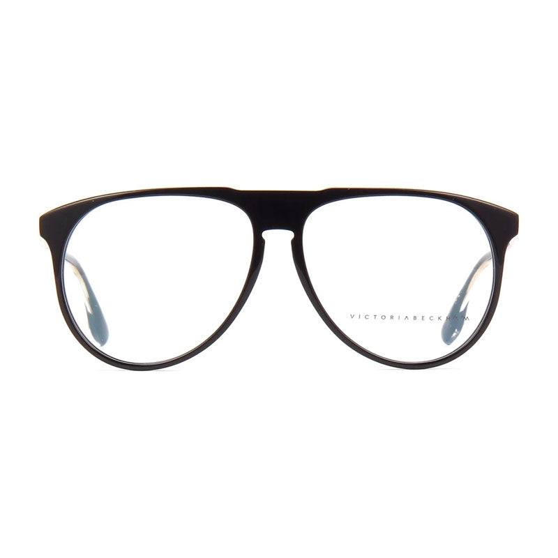 Victoria Beckham Eyeglasses Aviator Full Rim, Havana Frame and Clear Demo Lenses Lens VB2602215