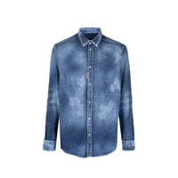 Dsquared2 Dsquared2 Distressed Effect Denim Shirt Men