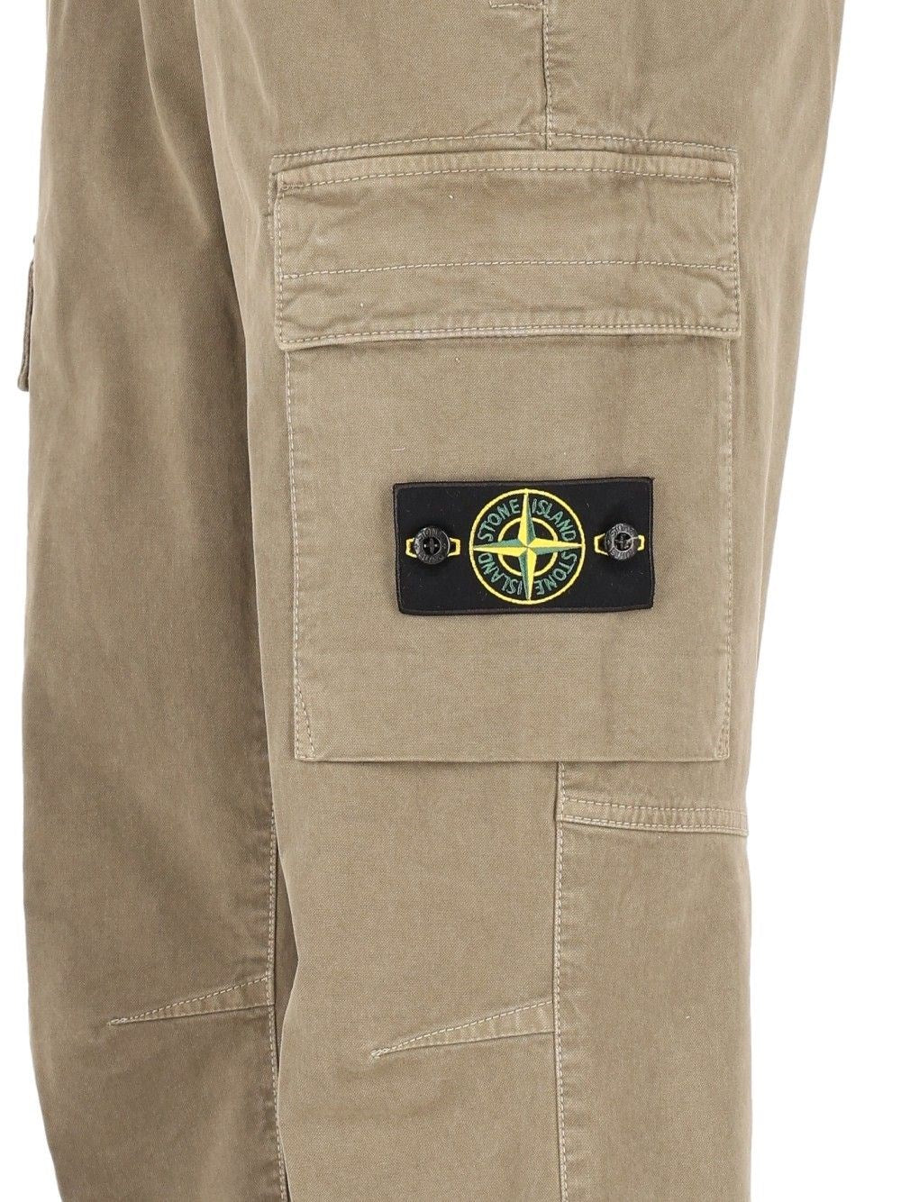 Stone Island Men Vintage-Effect Stretch Trousers