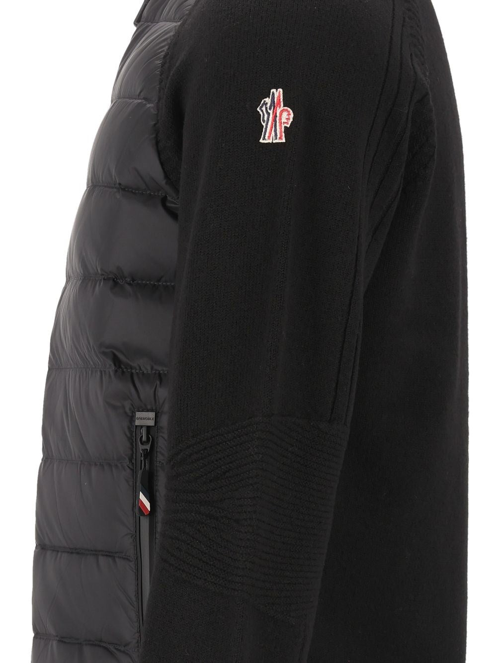 Moncler Grenoble Men Wool-Blend Zip-Up Padded Cardigan