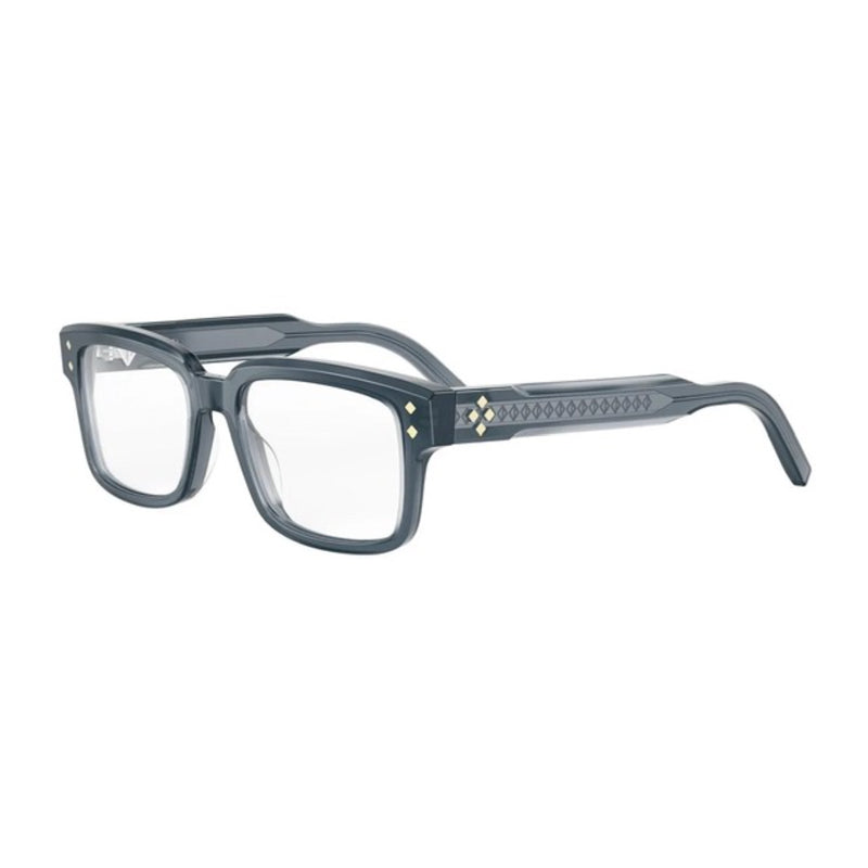 Dior Dior Eyeglasses Square Full Rim, Glossy Blue Frame and Clear Demo Lenses Lens CDDIAMONDOS8I3000