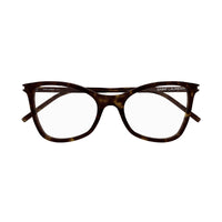Saint Laurent Eyeglasses Cat Eye Full Rim, Dark Havana Frame and Clear Demo Lens Lens SL478JERRY002