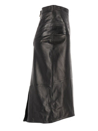 Versace Women Midi Skirt Made Of Nappa Leather