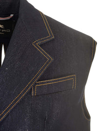 Etro Women Denim Waistcoat