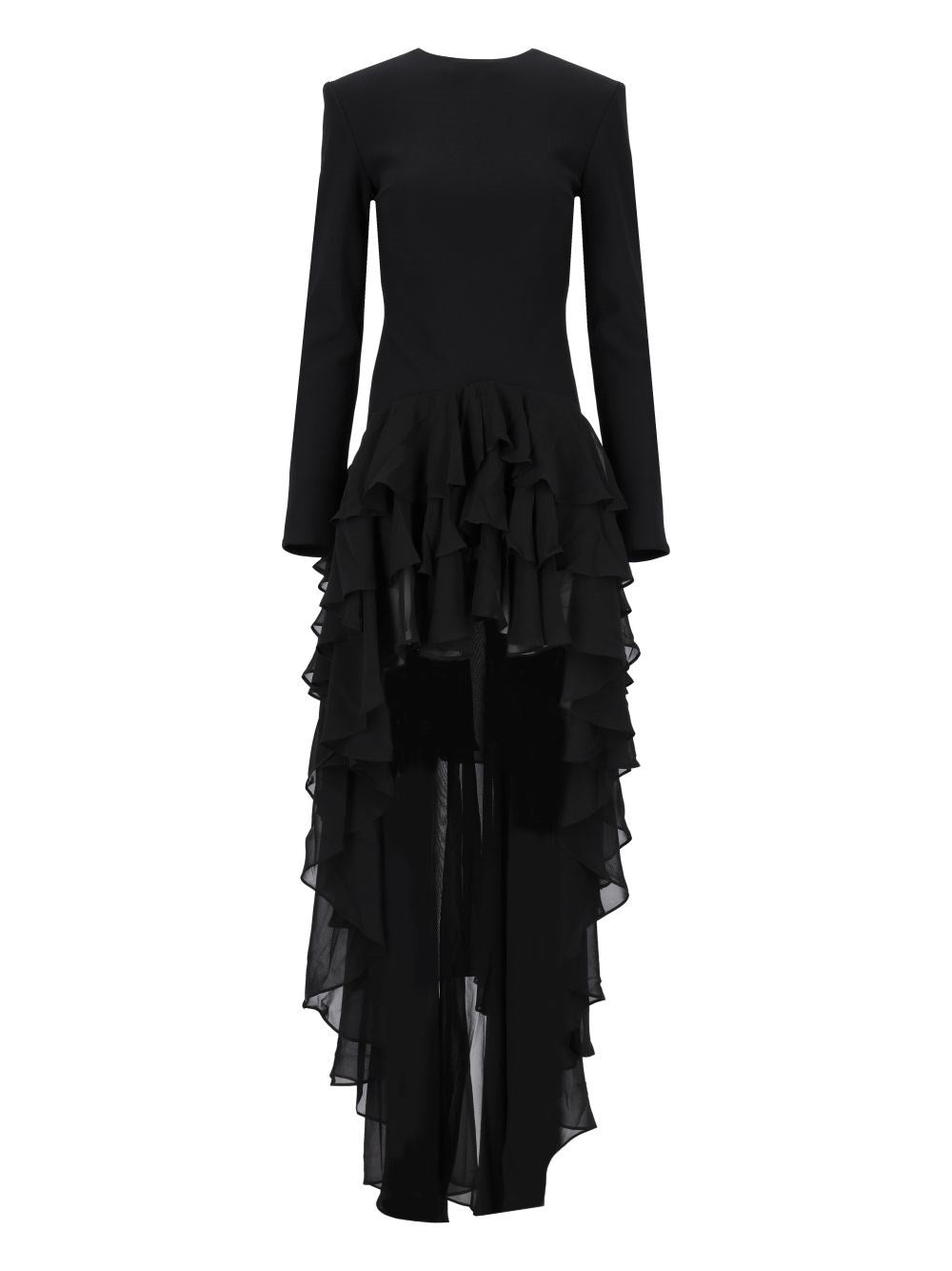 Rotate Rotate Women Ruffled Dress With Train