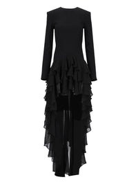 Rotate Rotate Women Ruffled Dress With Train