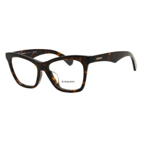 Burberry Eyeglasses Cat Eye Full Rim, Yellow Havana Frame and Clear Demo Lenses Lens BE2416F3002