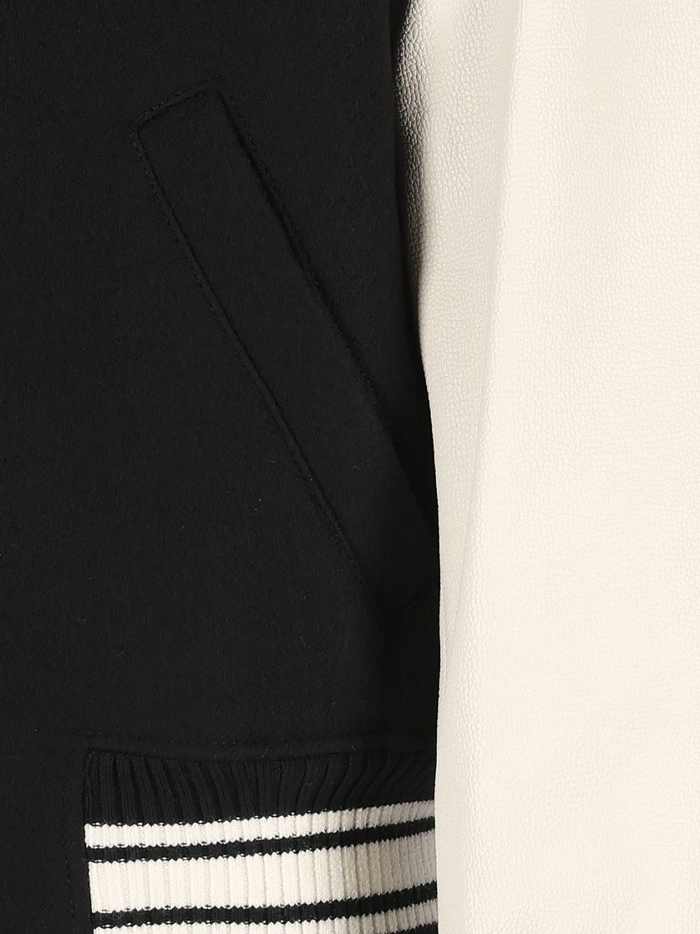 Ami Ami Men Padded Wool And Leather Teddy Jacket