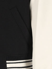 Ami Ami Men Padded Wool And Leather Teddy Jacket