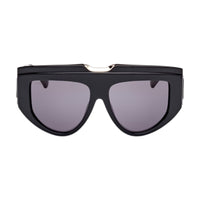 Max Mara Max Mara Sunglasses Shield Full Rim, Shiny Black Frame and Smoke Lens MM008301A