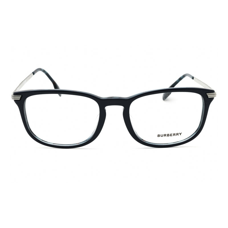 Burberry Eyeglasses Rectangle Full Rim, Top Blue on Navy Check Frame and Clear Demo Lenses Lens BE2369F3956
