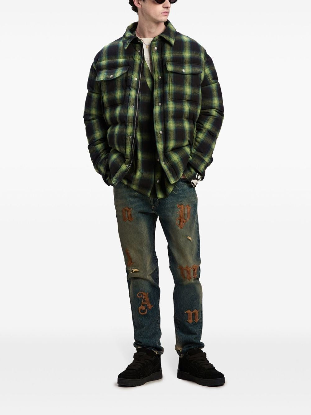 Palm Angels Men `Vertigo` Padded Shirt