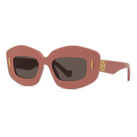 Loewe Sunglasses Browline Full Rim, Dusty Pink Frame and Smoke Lens LW40114F72E