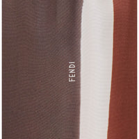 Fendi Fendi Women Fendi Logo Shorts With Venetian Stripes Motif