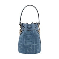 Fendi Women Fendi Mon Tresor Mini Rafia Bucket Bag