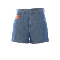 Fendi Fendi Women Ff Logo Denim Shorts