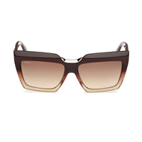 Max Mara Max Mara Sunglasses Square Full Rim, Dark Brown Frame and Brown Gradient Lens MM013750F