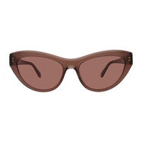 Salvatore Ferragamo Salvatore Ferragamo Sunglasses Cat Eye Full Rim, Transparent Brown Frame and Brown Lens SF1103S232